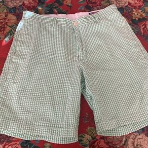Men’s 32 Vineyard Vines Green Gingham Shorts
